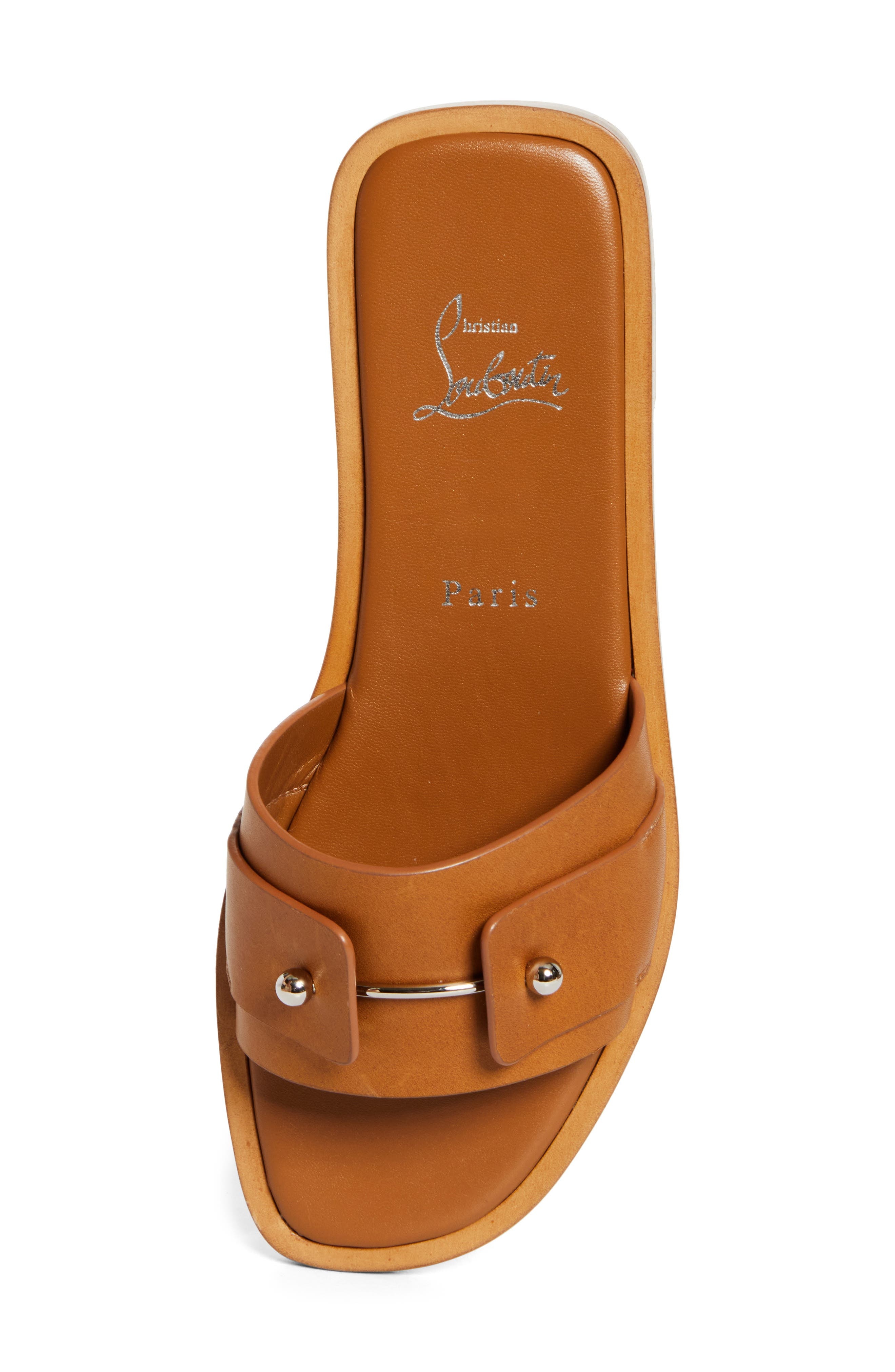 Christian Louboutin Chambelimule Donna Slide Sandal in Terra at Nordstrom - 5