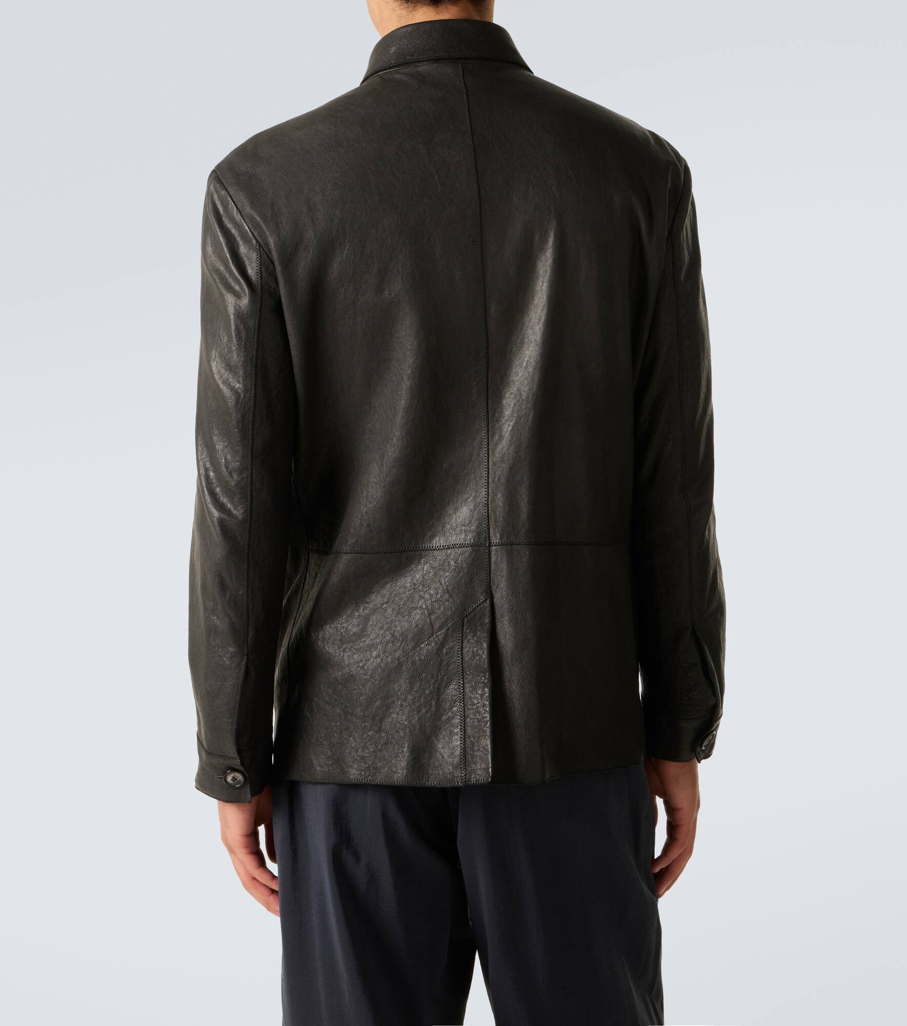 Leather field jacket - 4