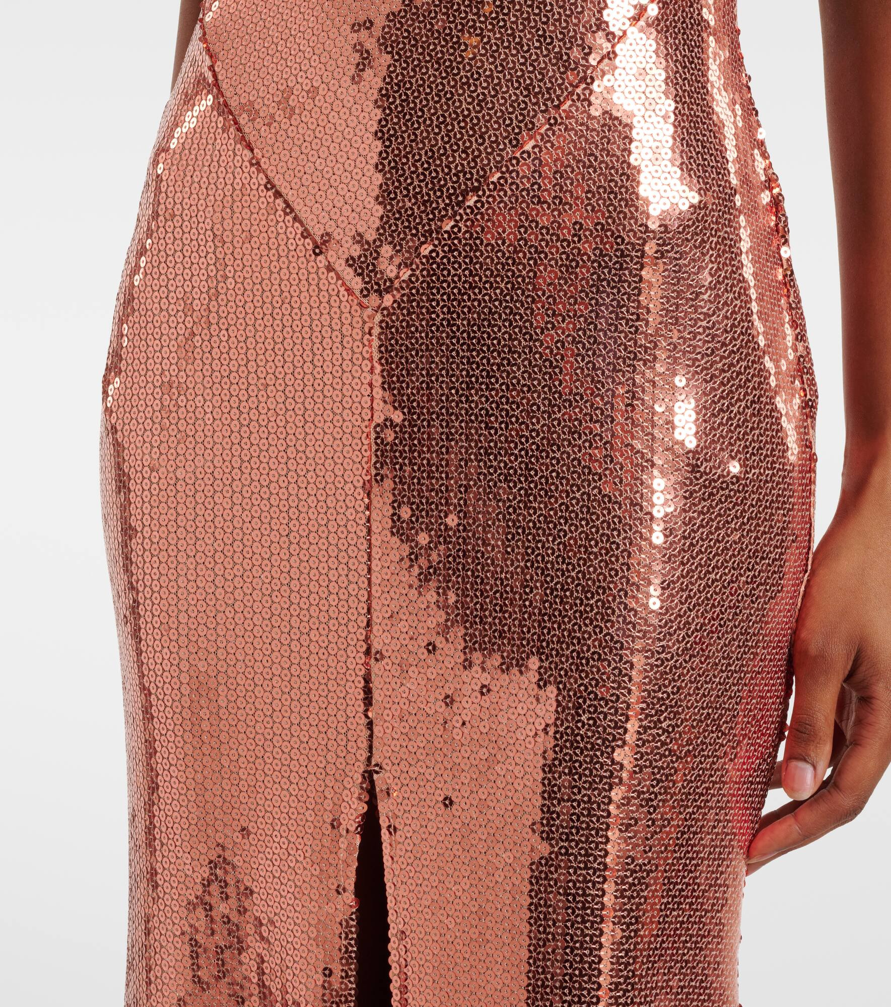 Open-back sequined gown - 5