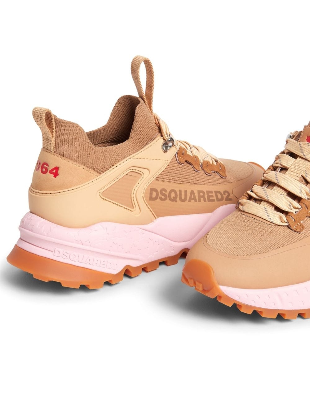 lace-up low-top sneakers - 4