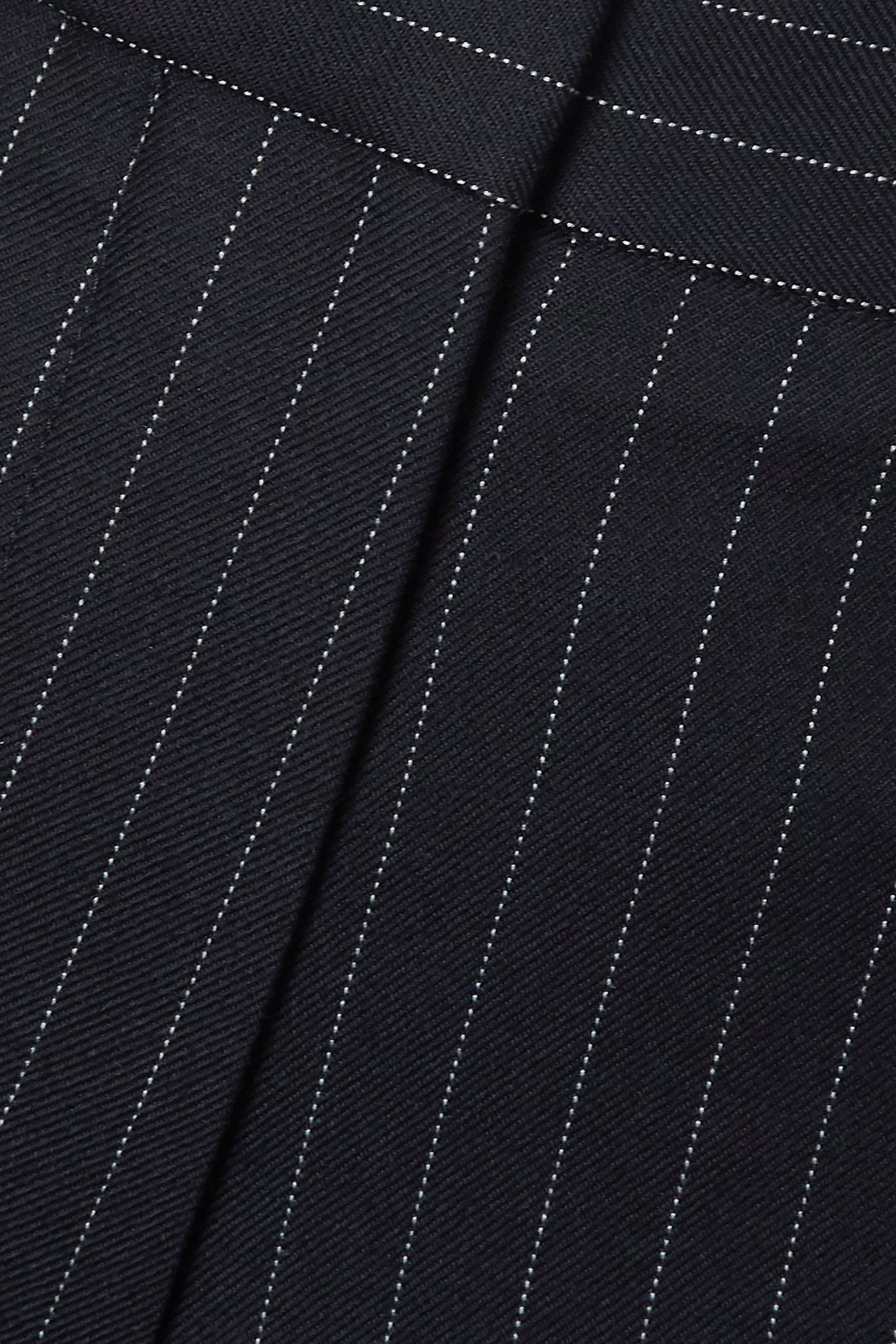 Pinstriped wool-twill straight-leg pants - 4