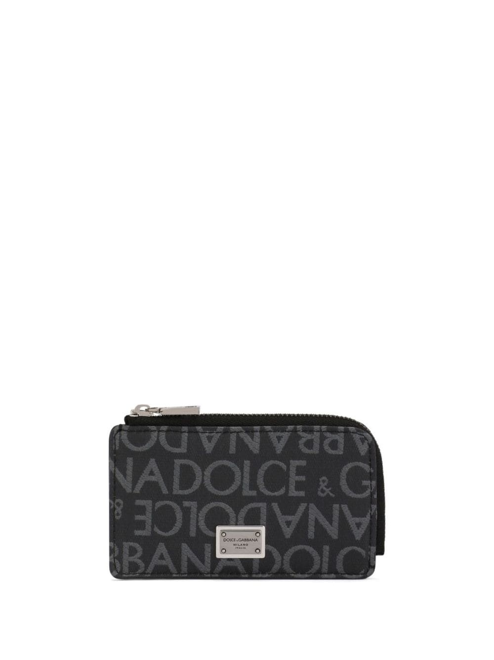 logo-jacquard zip around wallet - 1