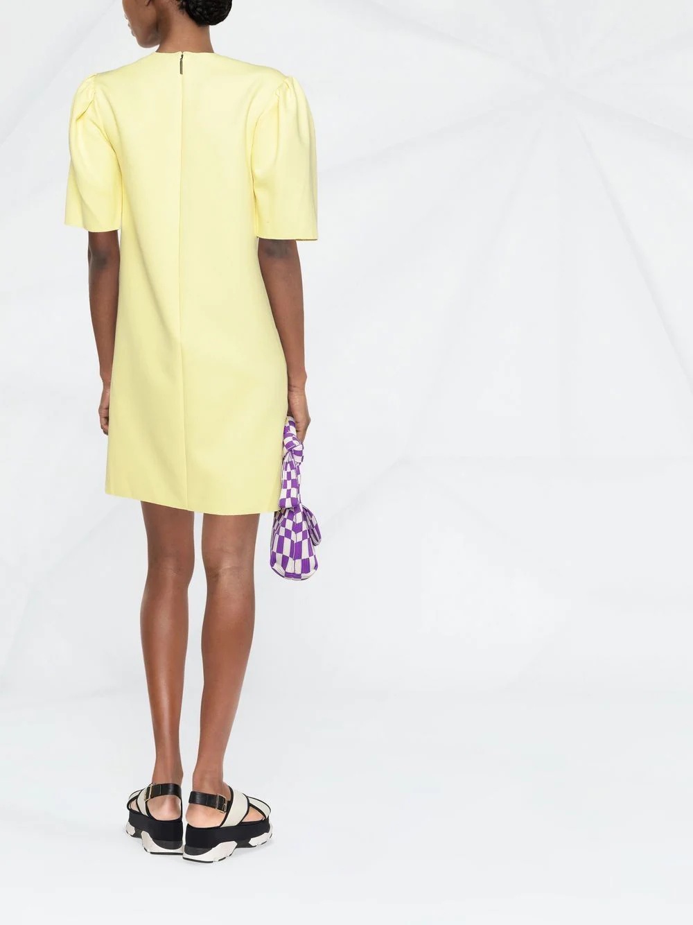 ruffle-detail short-sleeved dress - 4