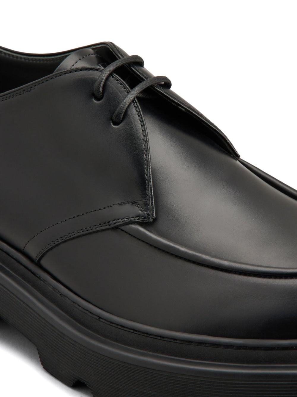 lace-up leather derby shoes - 5