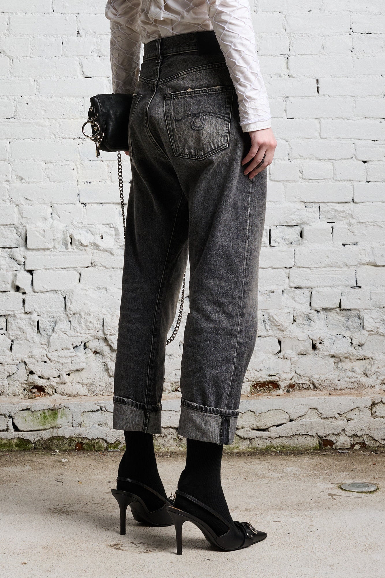 Crossover Jean - Leyton Black | R13 Denim - 5