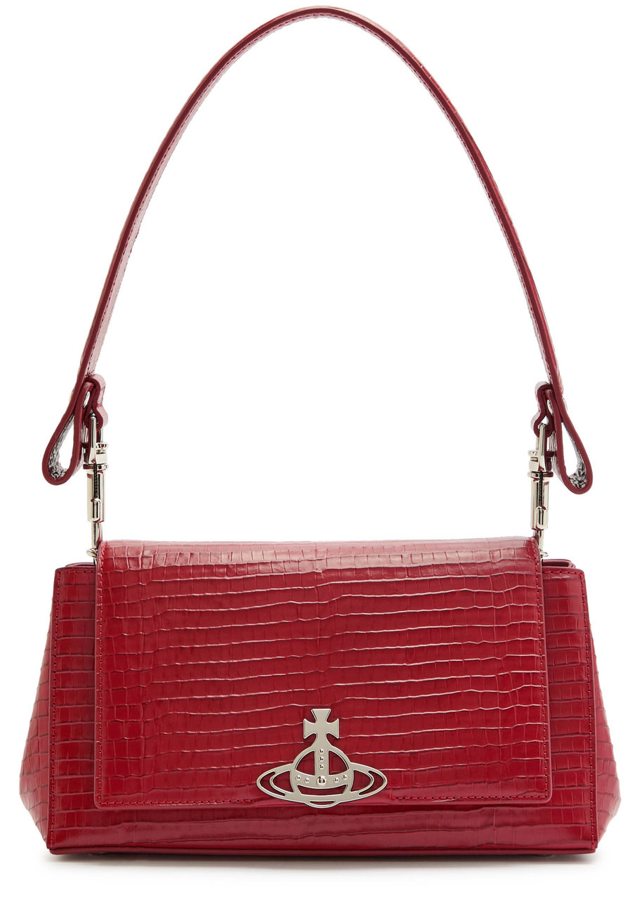 Vivienne Westwood Hazel Medium Crocodile-effect Leather Shoulder bag - 1