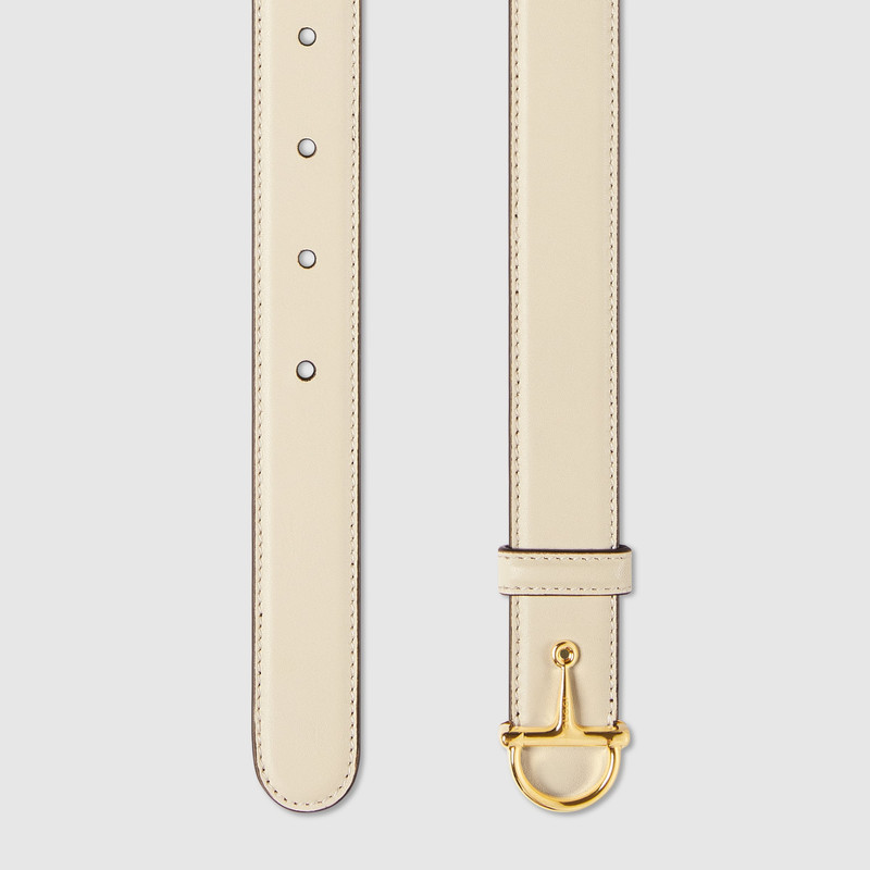GUCCI Thin belt with half-Horsebit buckle outlook