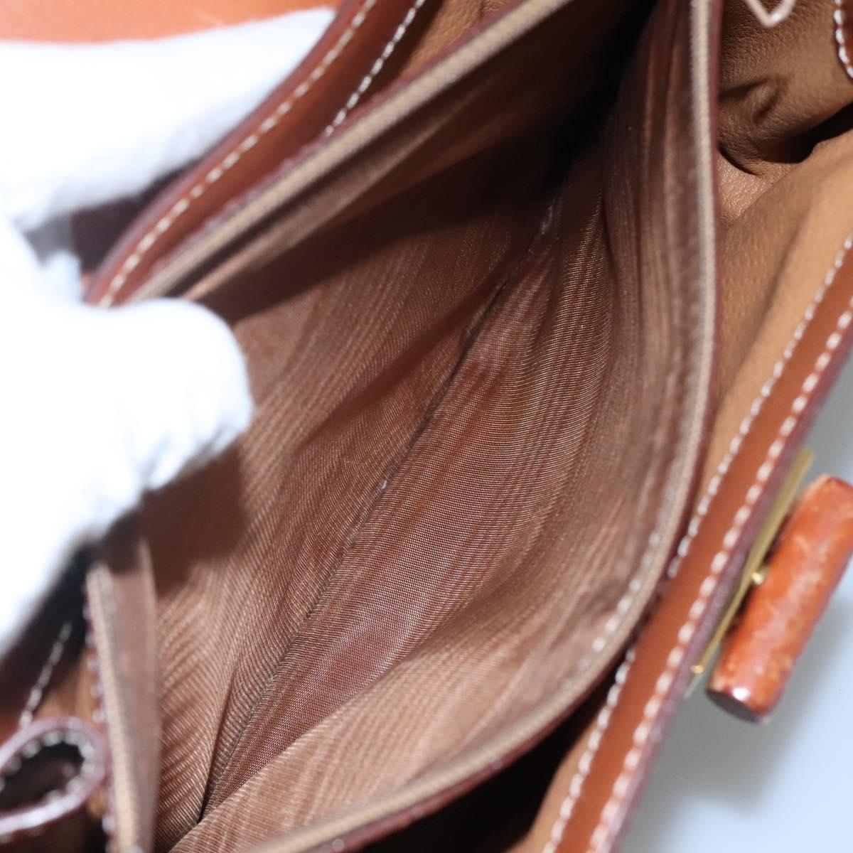 CELINE Macadam Canvas Hand Bag Pvc Leather Brown - 11