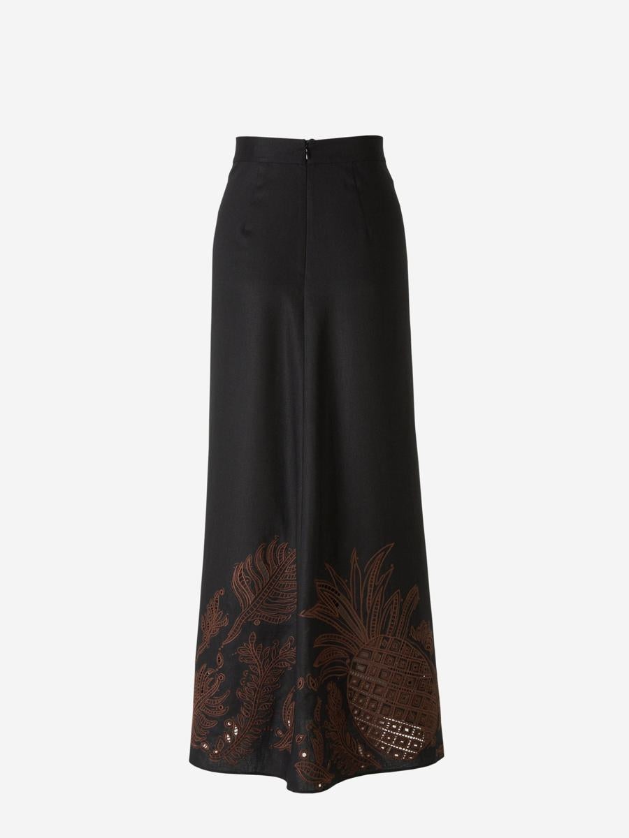 DOROTHEE SCHUMACHER TEXTURED LINEN MIDI SKIRT - 6