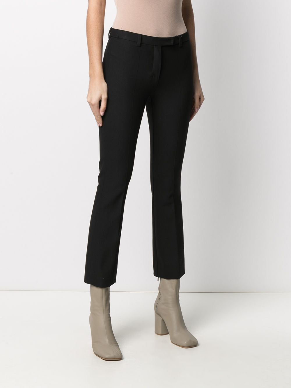 cropped straight-leg trousers - 3