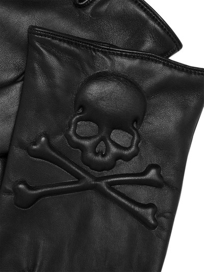 PHILIPP PLEIN Skull&Bones leather gloves outlook