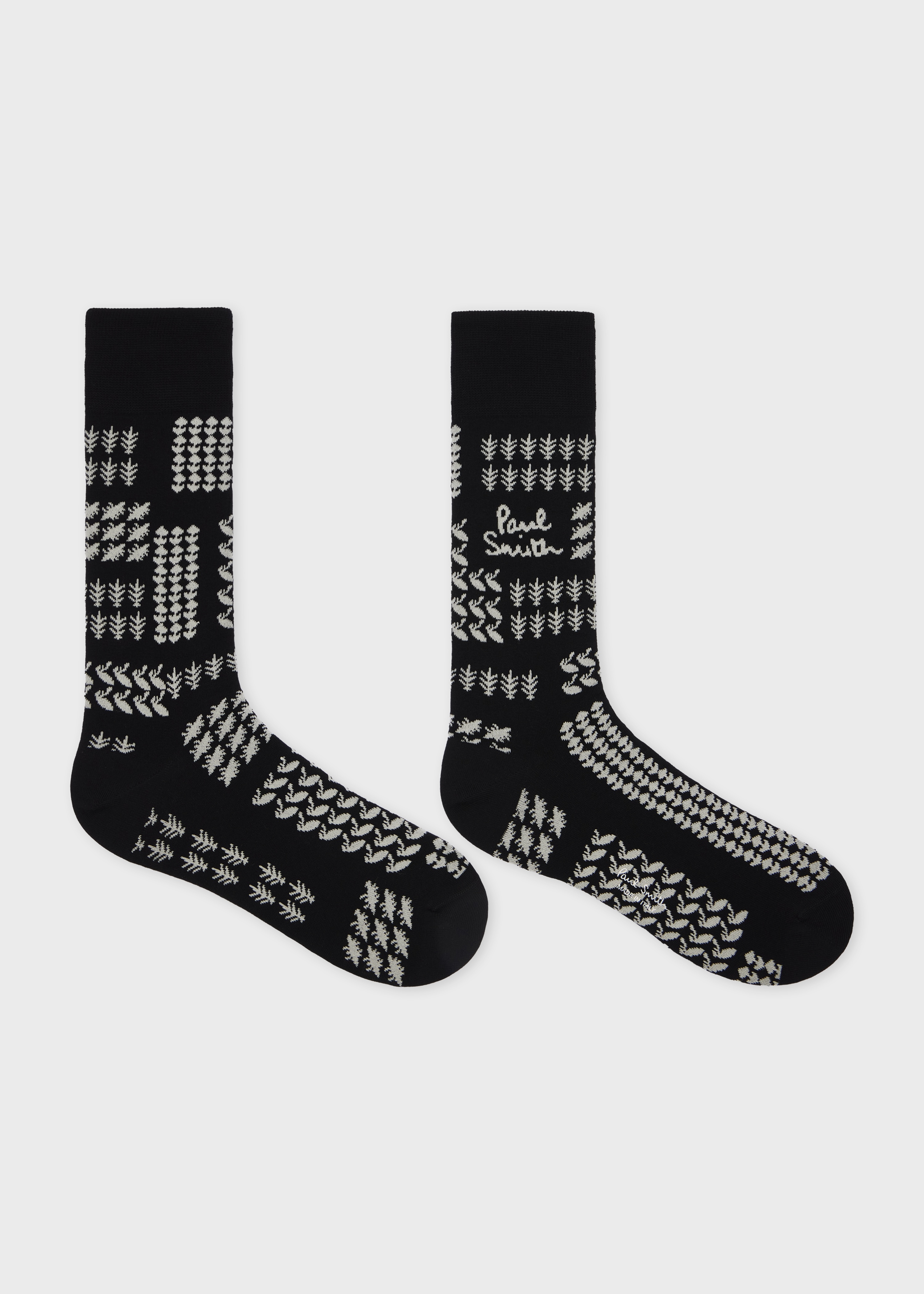 Black Contrast 'Bandana' Socks - 2