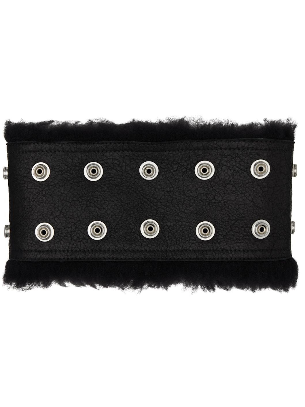 Black Concordians Shearling Neck Band - 2