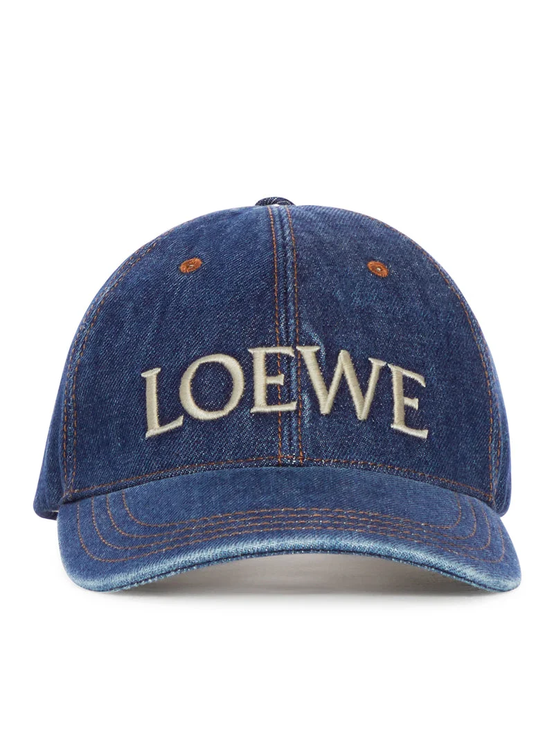 Loewe Men Loewe Cap In Denim - 1