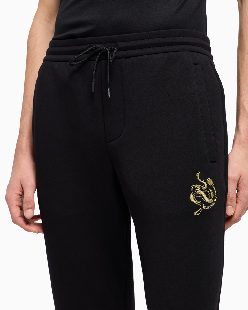 DOUBLE JERSEY JOGGERS WITH LUNAR NEW YEAR EMBROIDERY 5