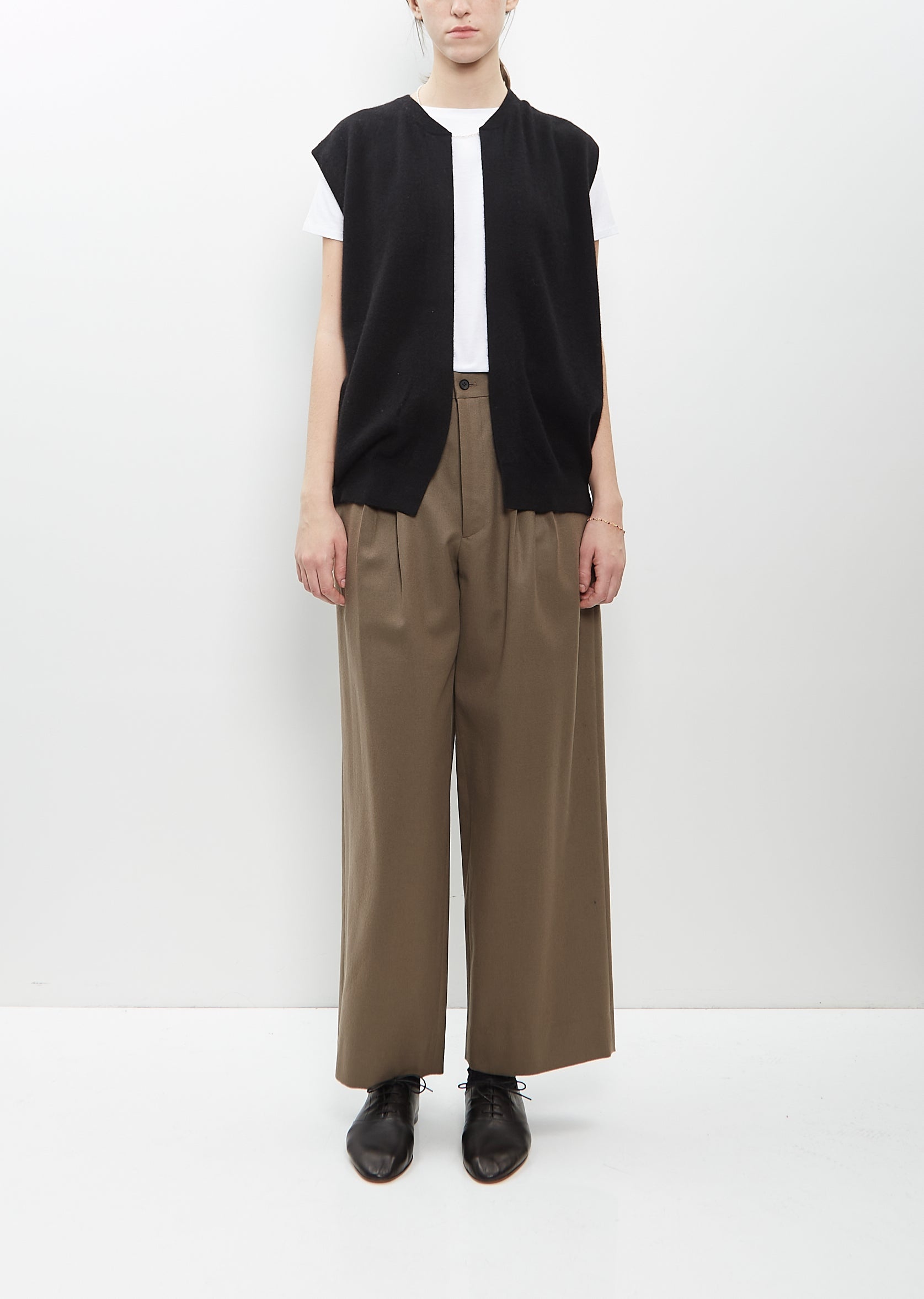 Stretch Felt Cashmere SL Bomber — Black - 4