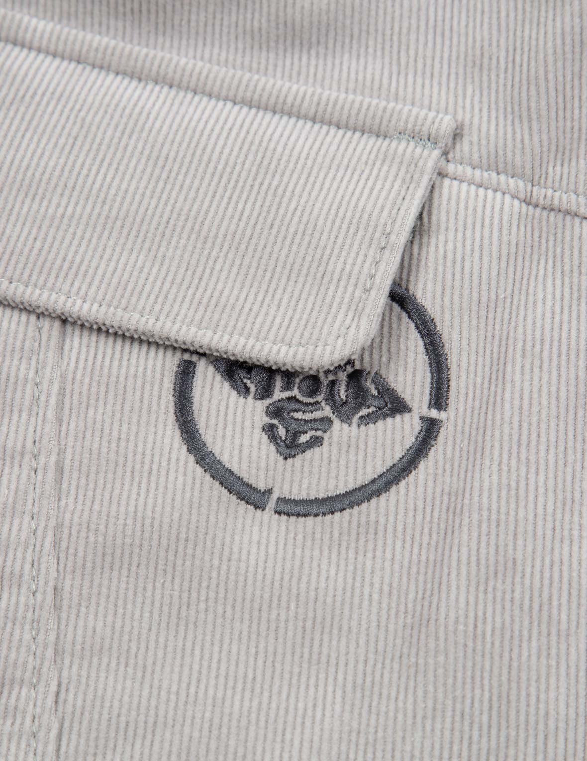 Gradient Slogan Print Corduroy Cargo Pants - 11