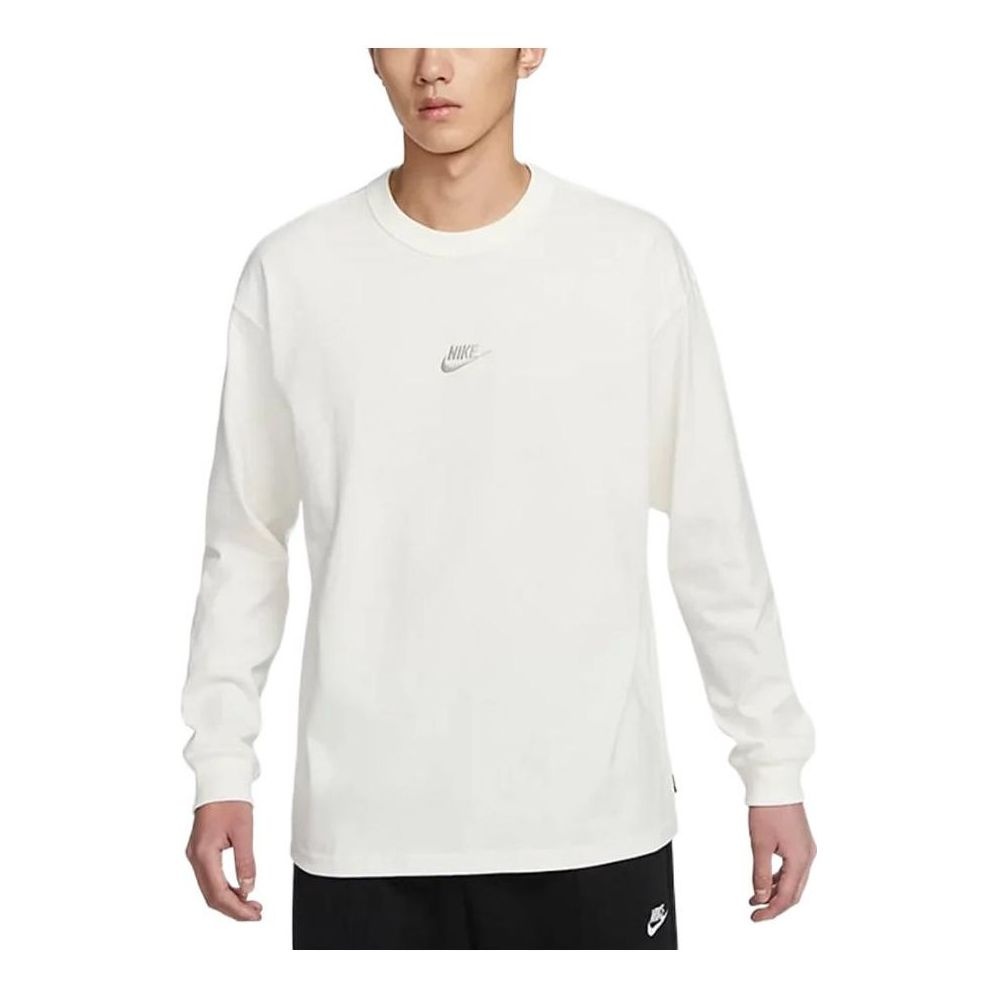 Nike M Nsw Prew Essntl Sustls Tee Embroidered LogoT 'White Grey' DO7391-133 - 1