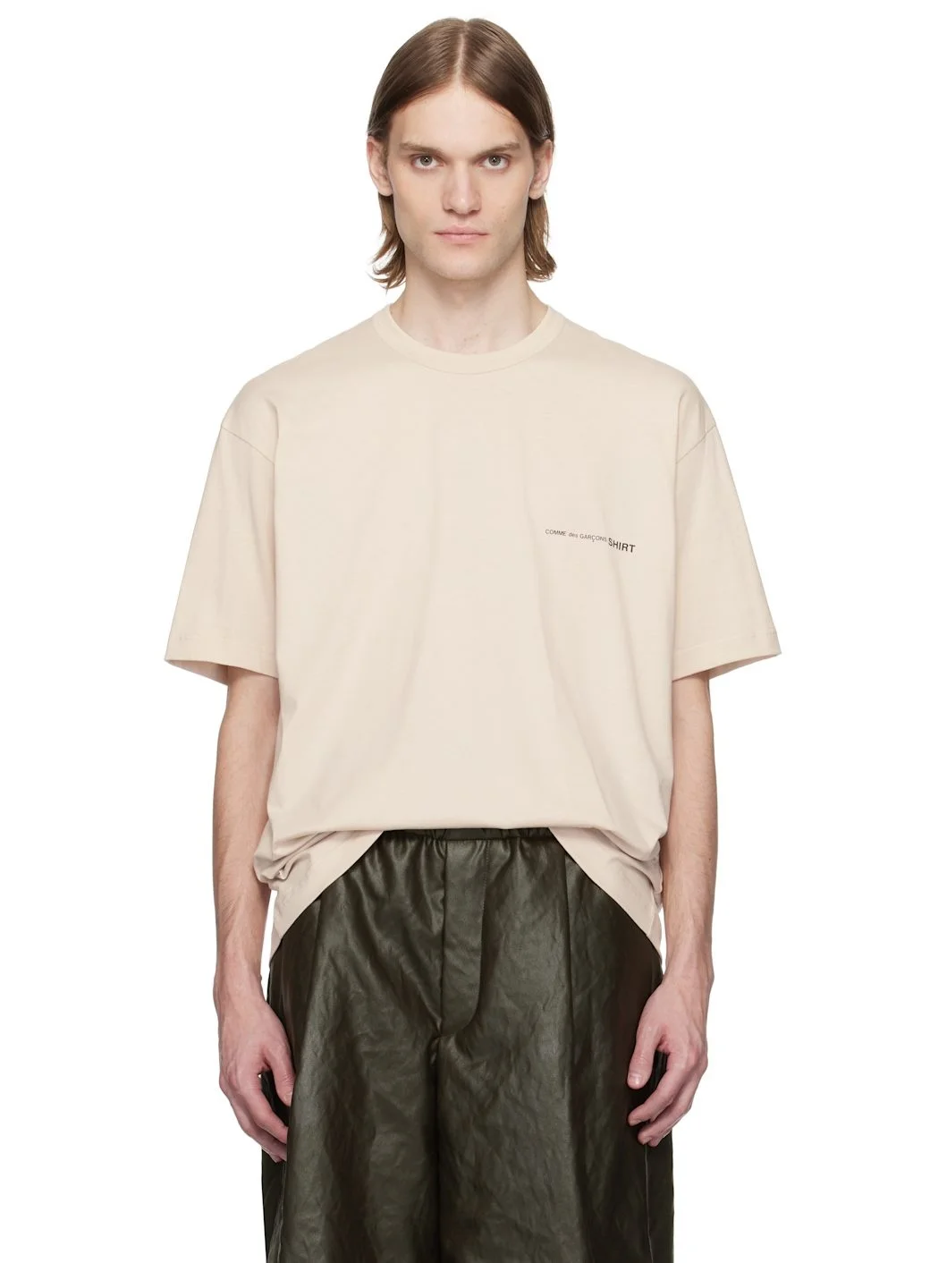 Beige Oversized T-shirt - 1