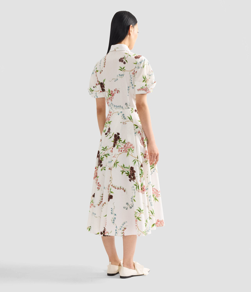 FLORAL PRINT COTTON MIDI SHIRT DRESS 3