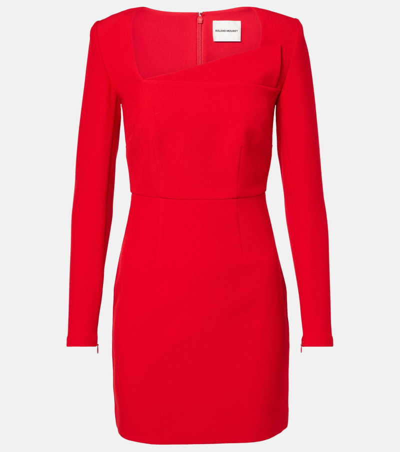 Asymmetric crêpe minidress - 1