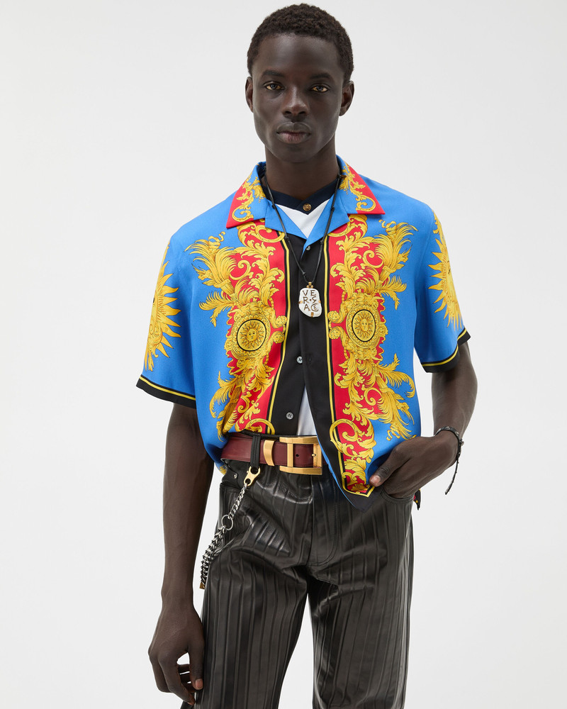 VERSACE Printed Silk Twill Shirt outlook