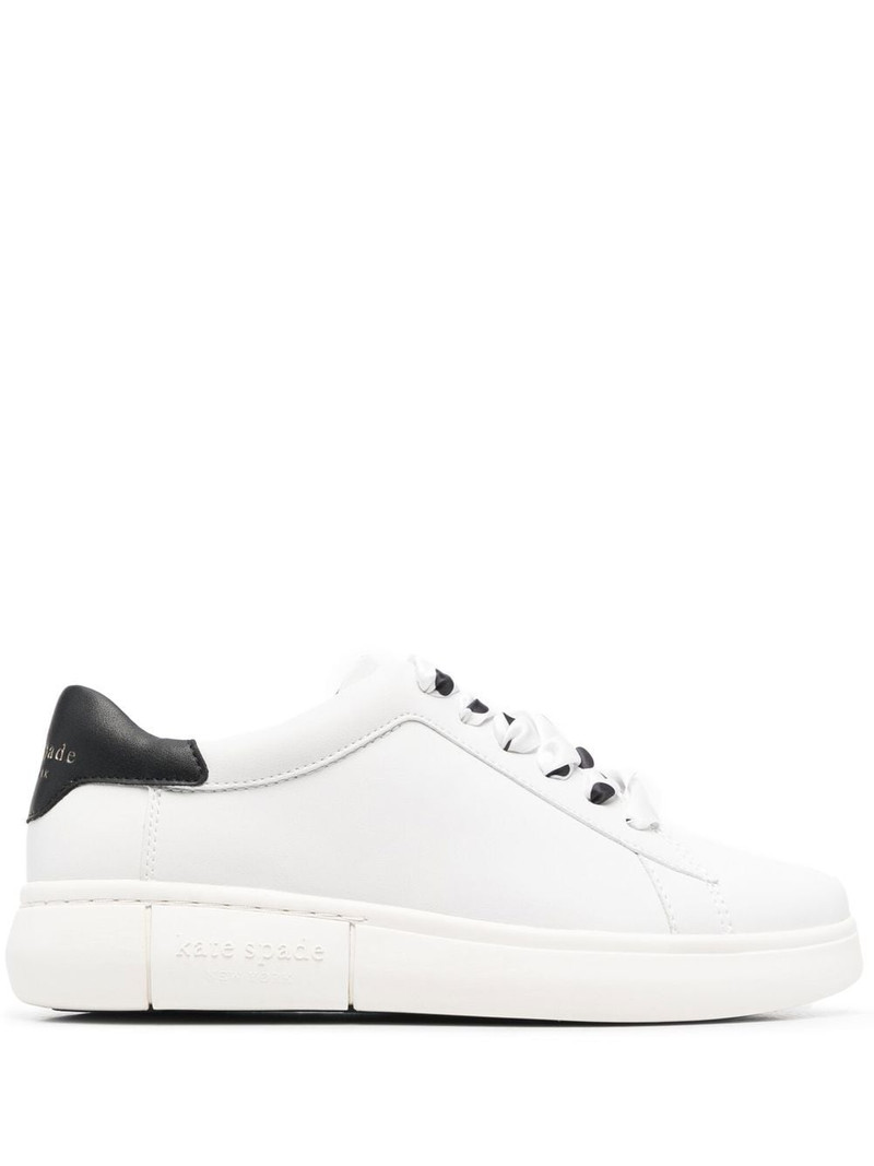 polka-dot lace leather sneakers 1