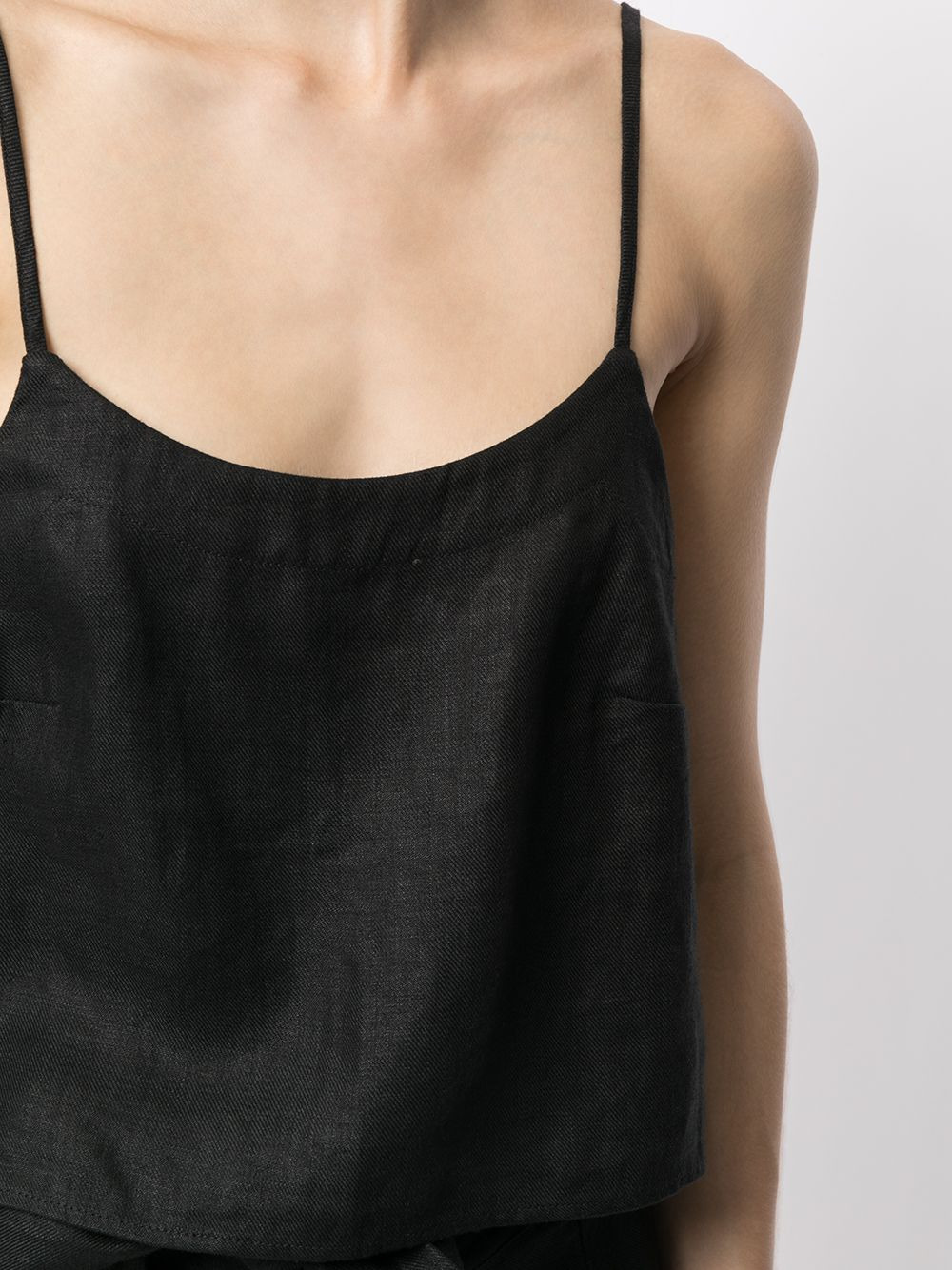 flared cropped slip top - 5