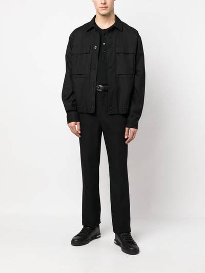 TOM FORD button-placket long-sleeved T-shirt outlook