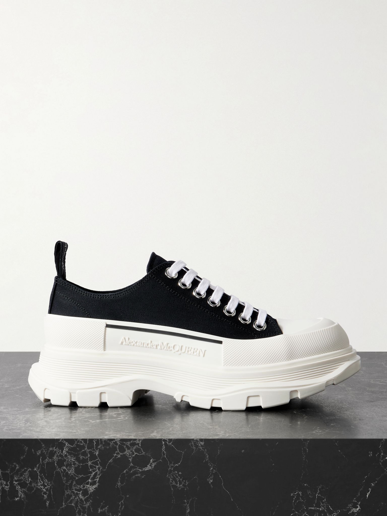 Tread Slick canvas exaggerated-sole sneakers Black - 1