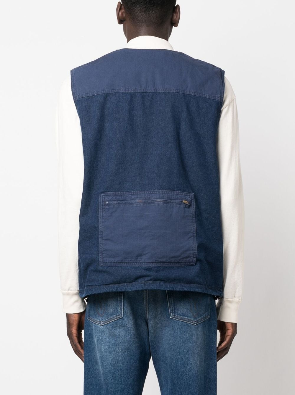 logo-patch cotton gilet - 4