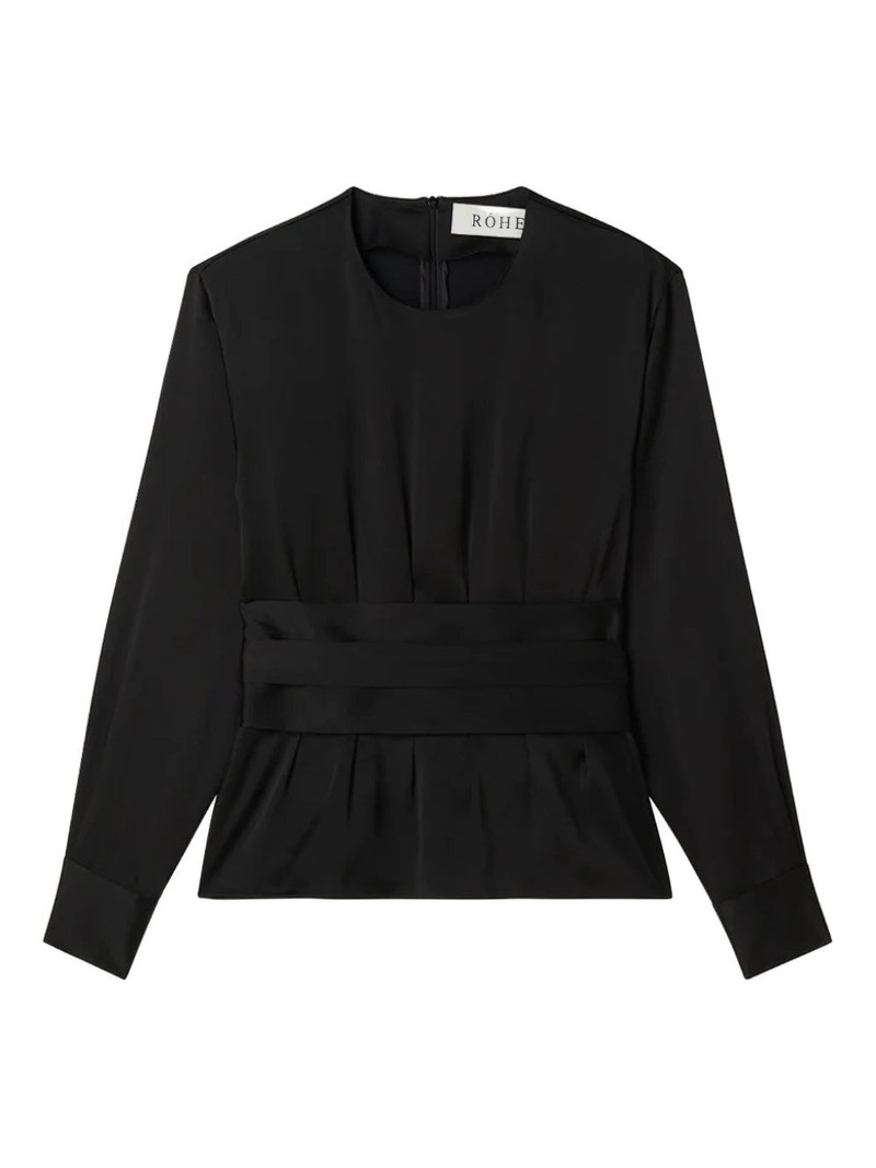 pleated belted top 1