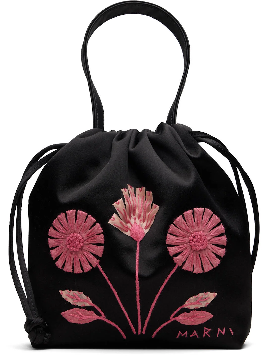 Black Scrunchie Small Drawstring Pouch - 1