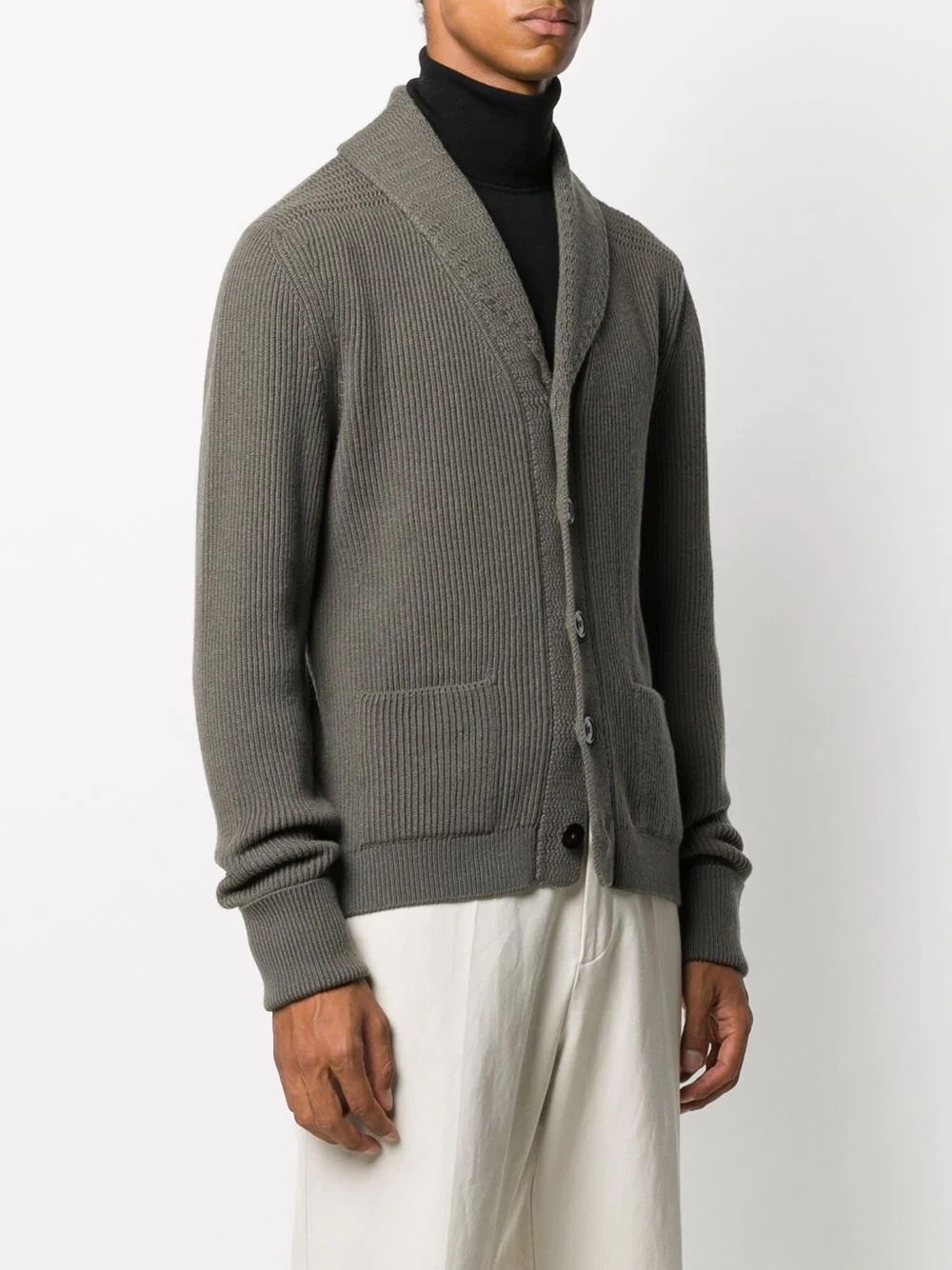 shawl-laped cashmere cardigan - 3