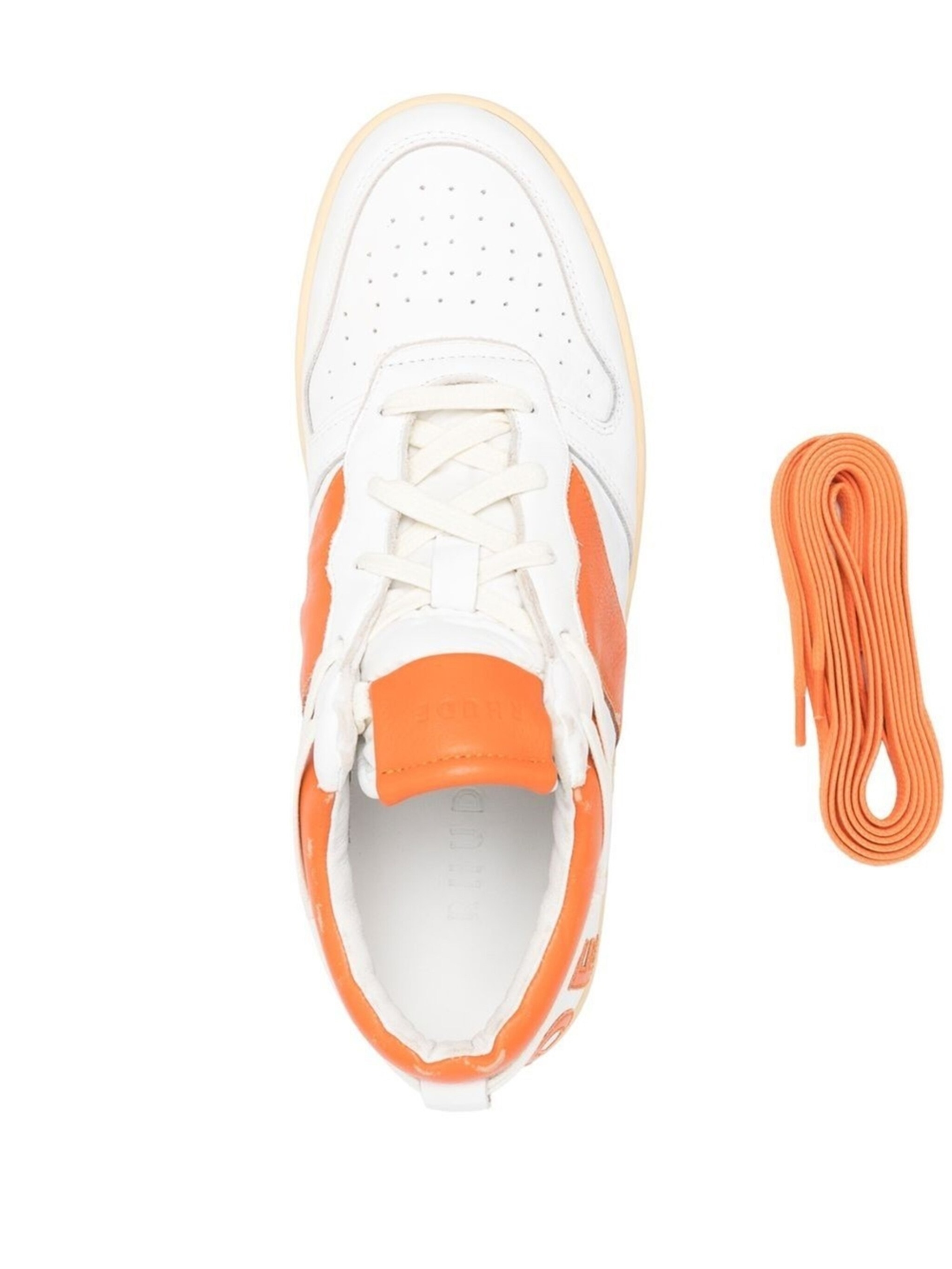 logo-patch leather sneakers - 4