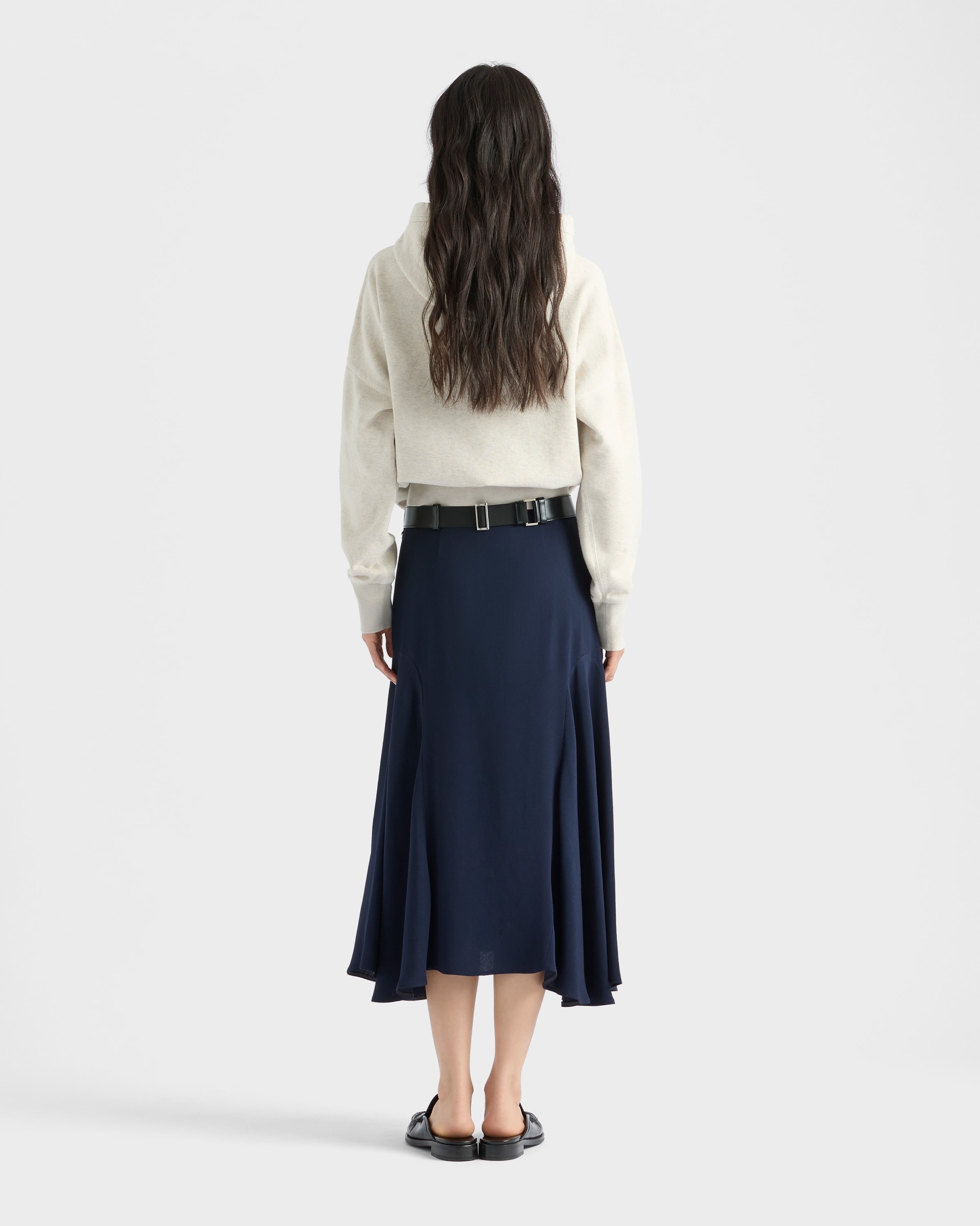 Cady crepe midi-skirt - 5
