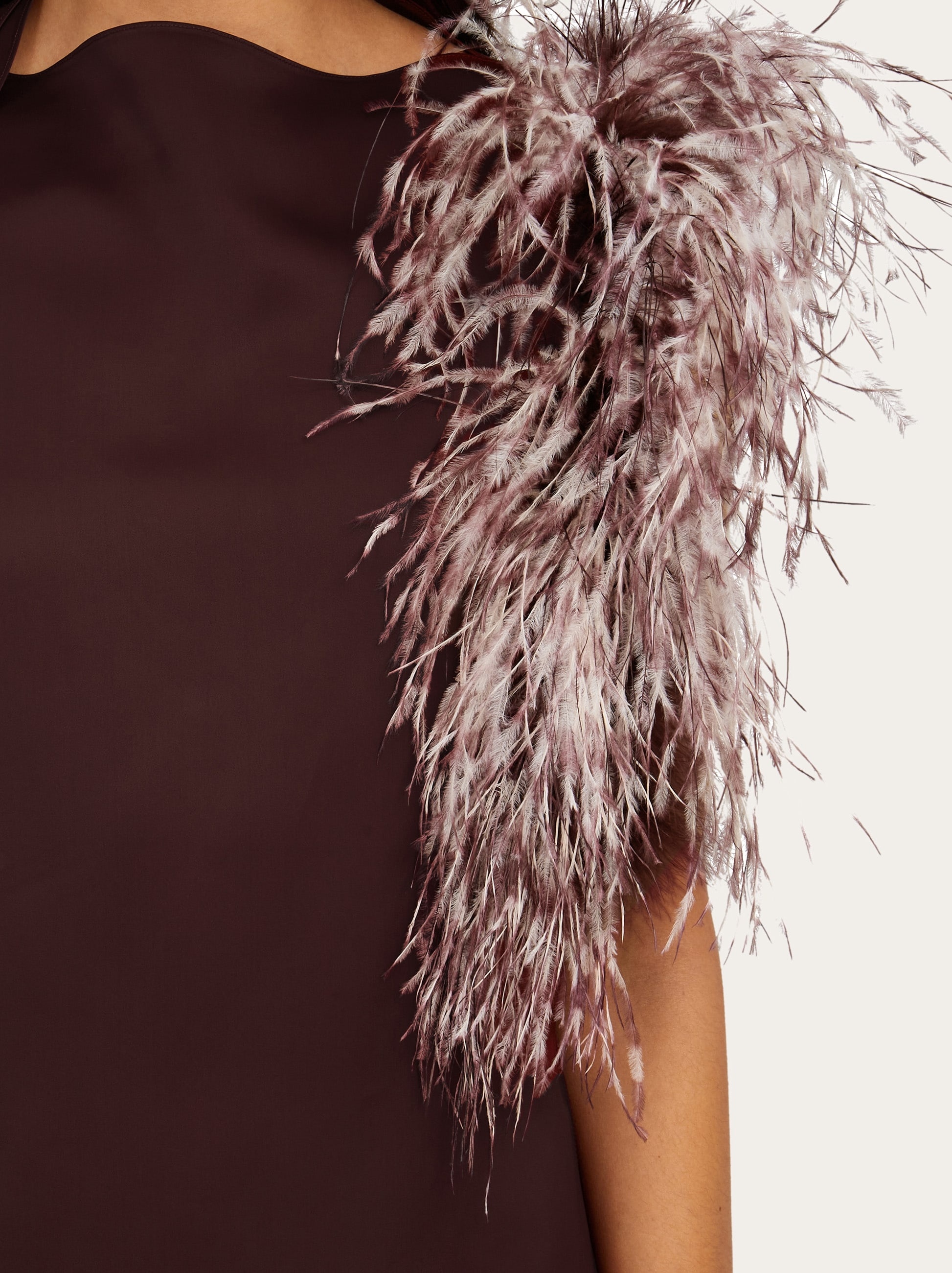 Asymmetric top with feather bouquet - 5