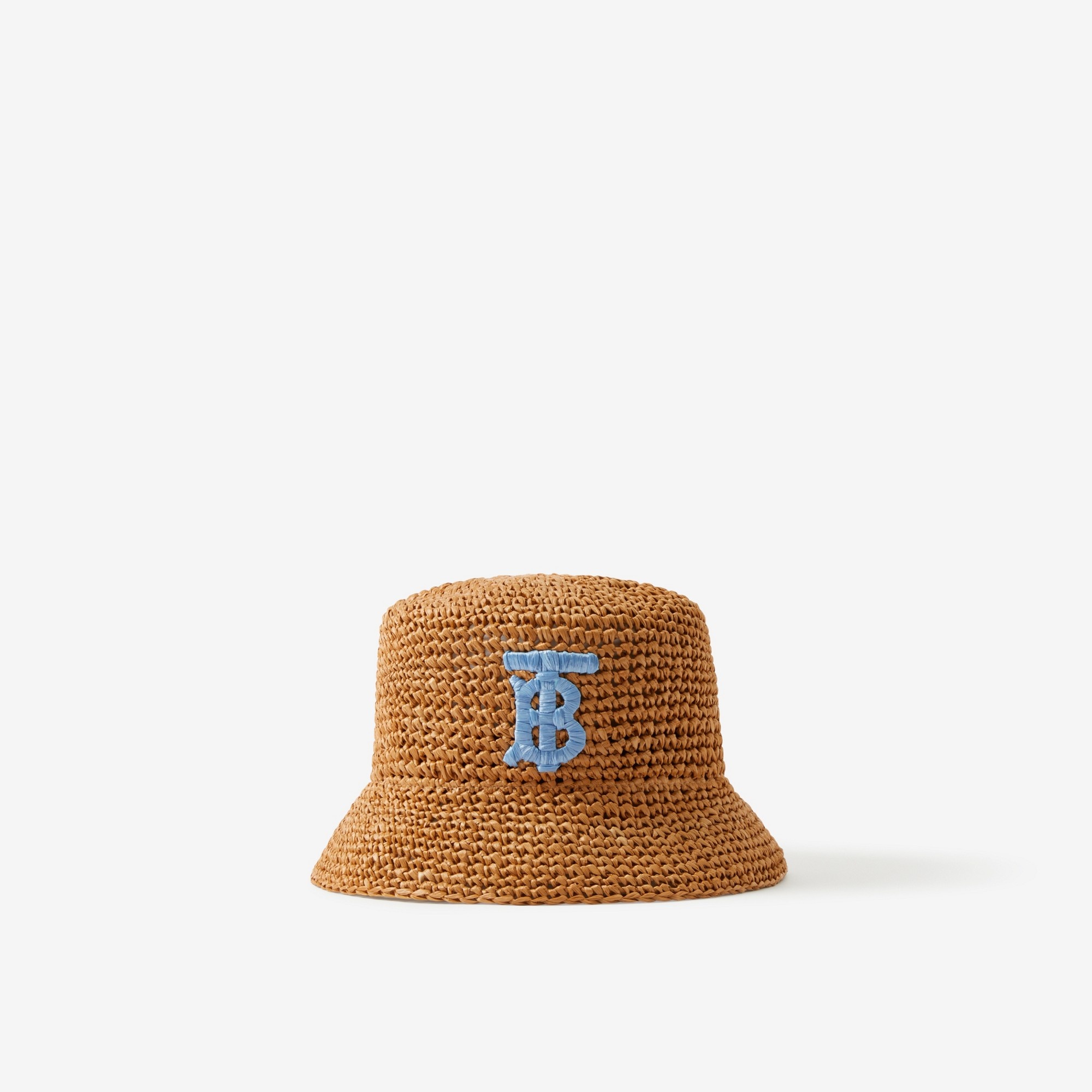 Monogram Motif Raffia-effect Bucket Hat - 1