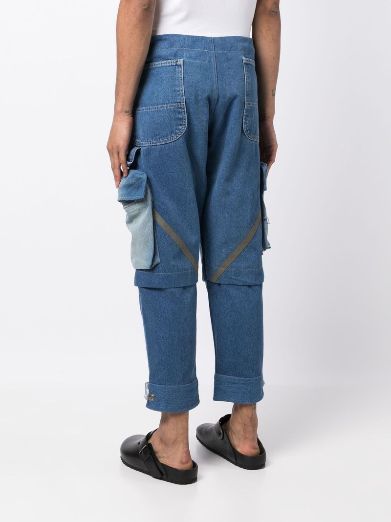 panelled washed jeans 4