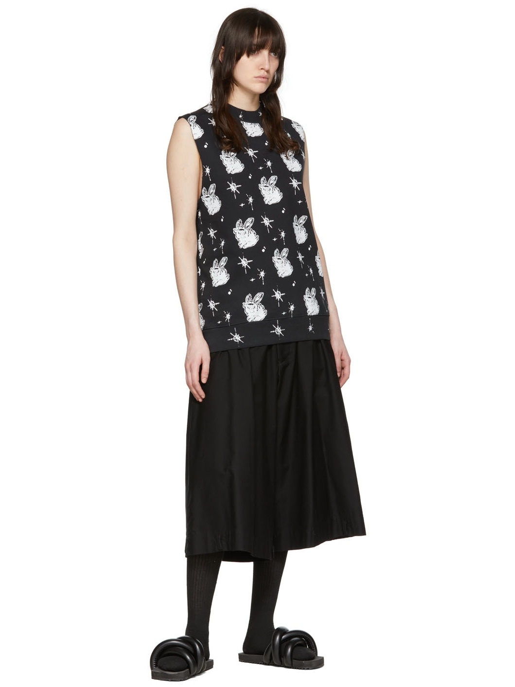 Black Cotton Tank Top - 4