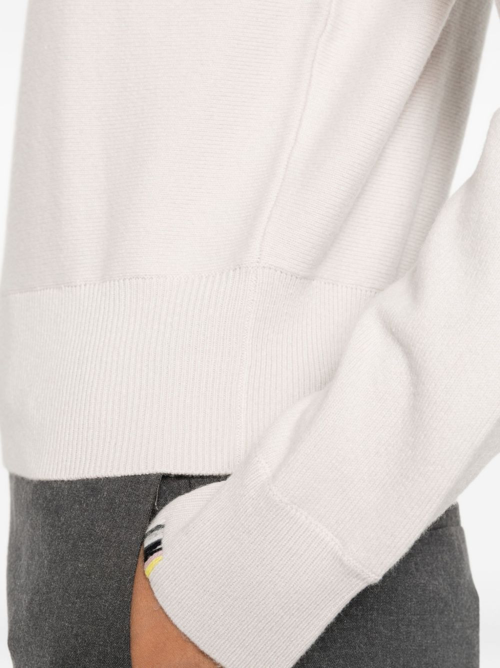 ribbed-cuff cashmere jumper - 5