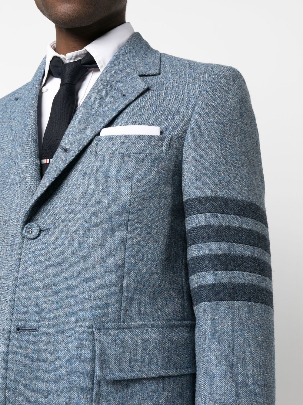 stripe-detail single-breasted blazer - 5