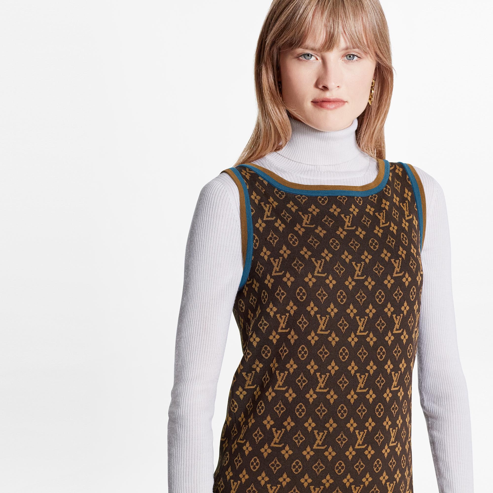 Retro Monogram Knit Dress  - 3