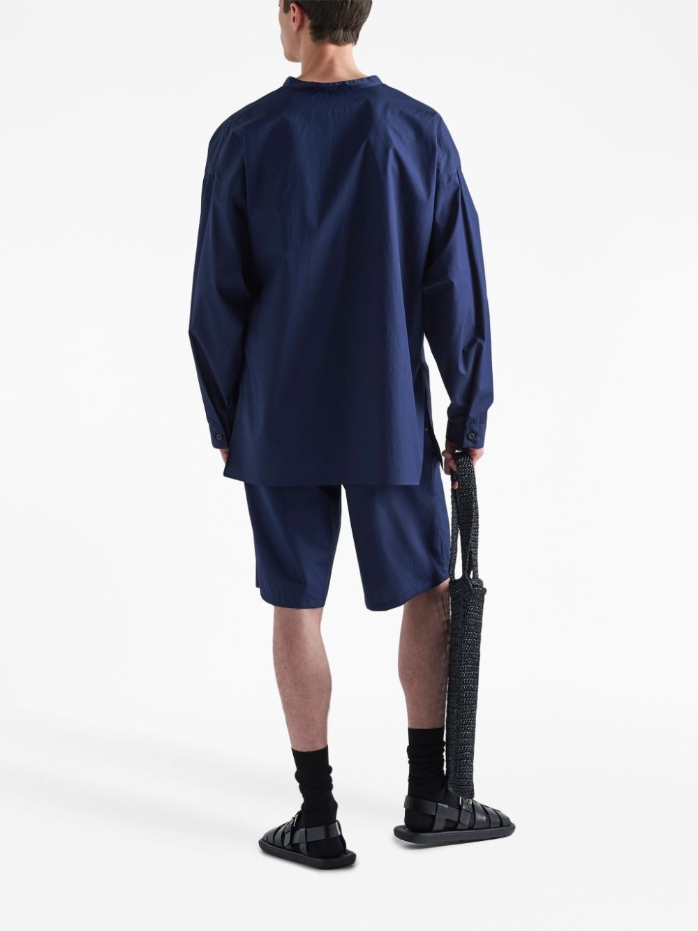triangle-logo cotton shirt - 3