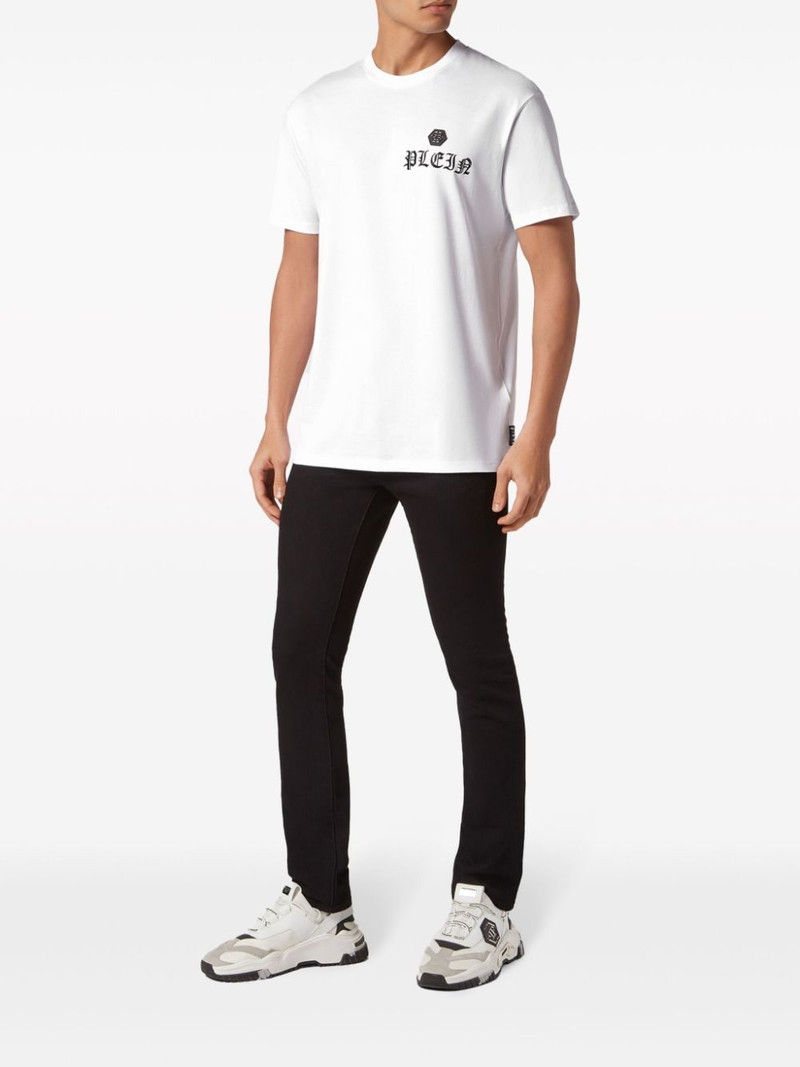 PHILIPP PLEIN skull crystal-embellished T-shirt outlook