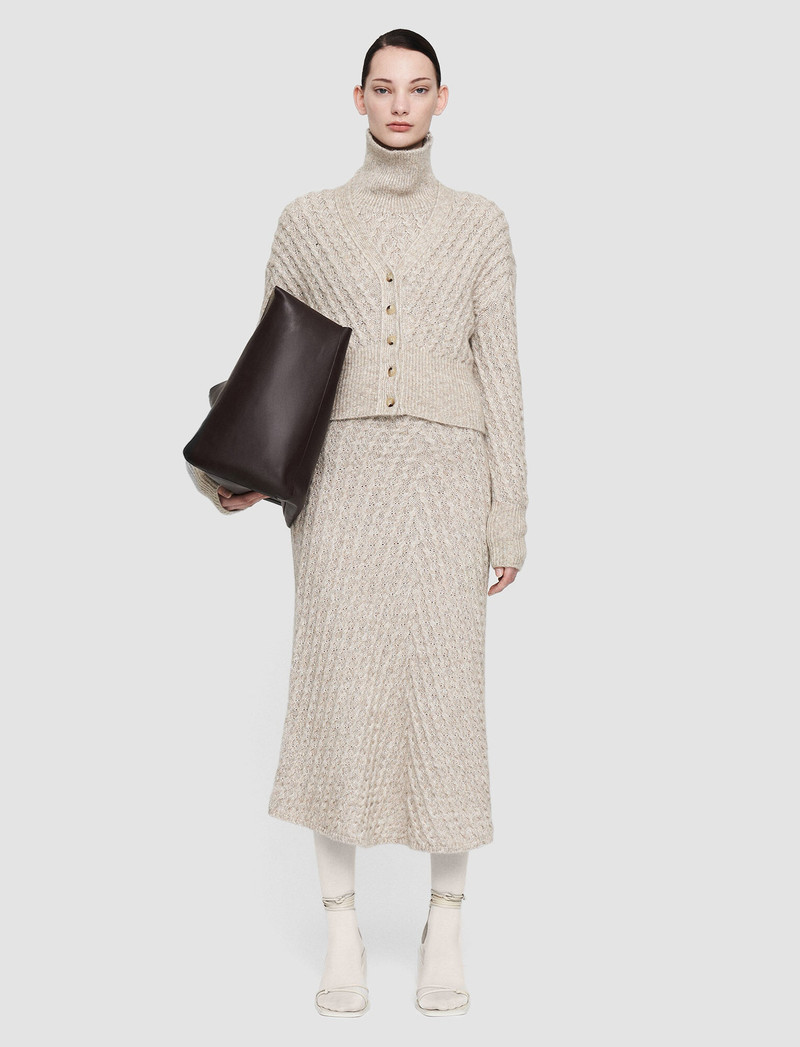 JOSEPH Fuzzy Cable Knit Cardigan outlook