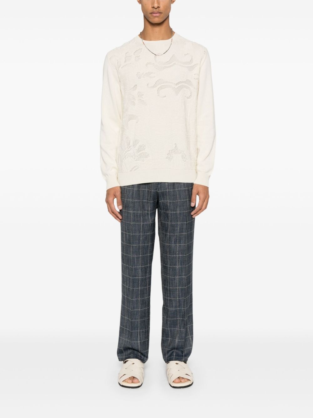 patterned-jacquard sweater - 2