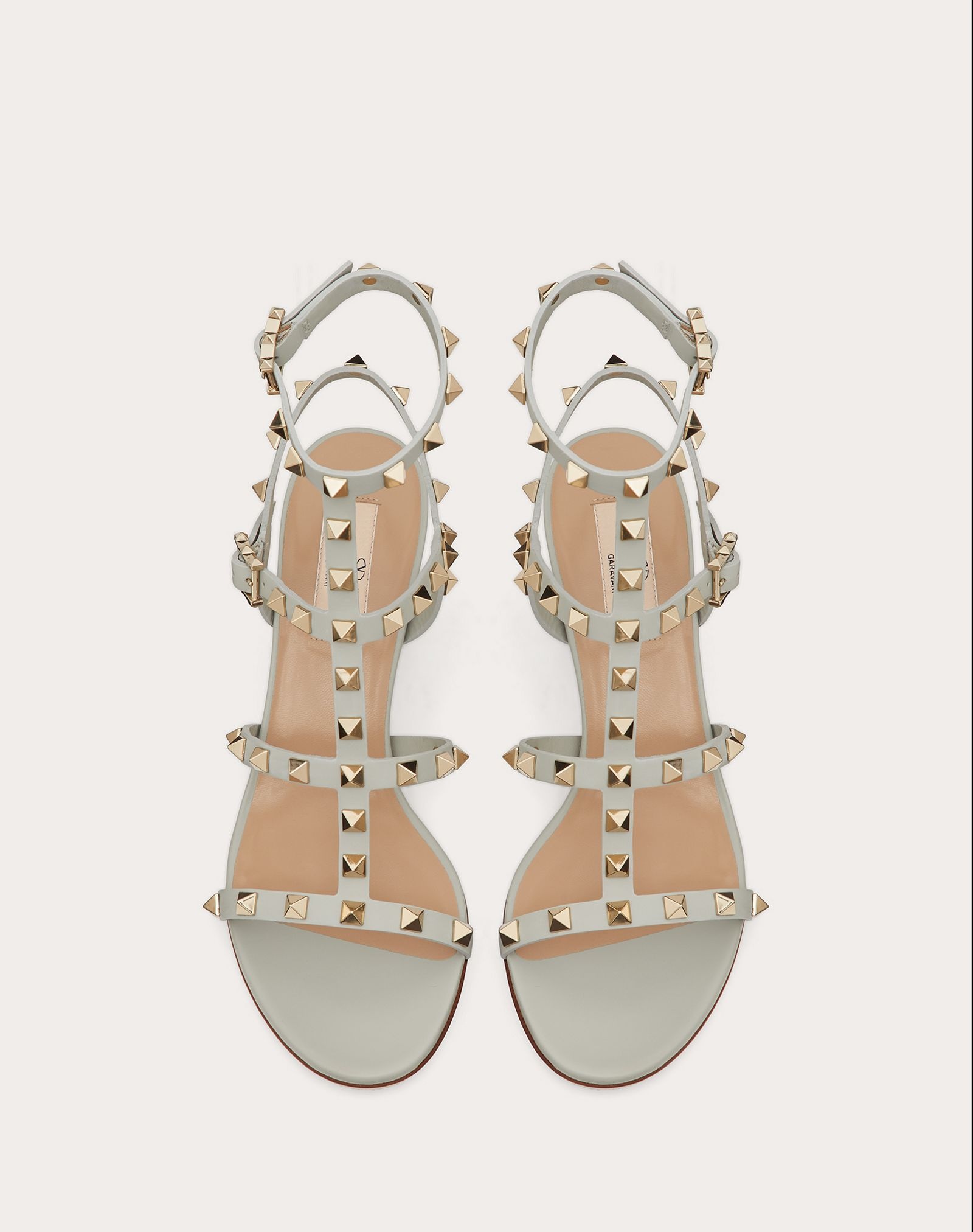 Rockstud Calfskin Ankle Strap Sandal 60 mm - 4