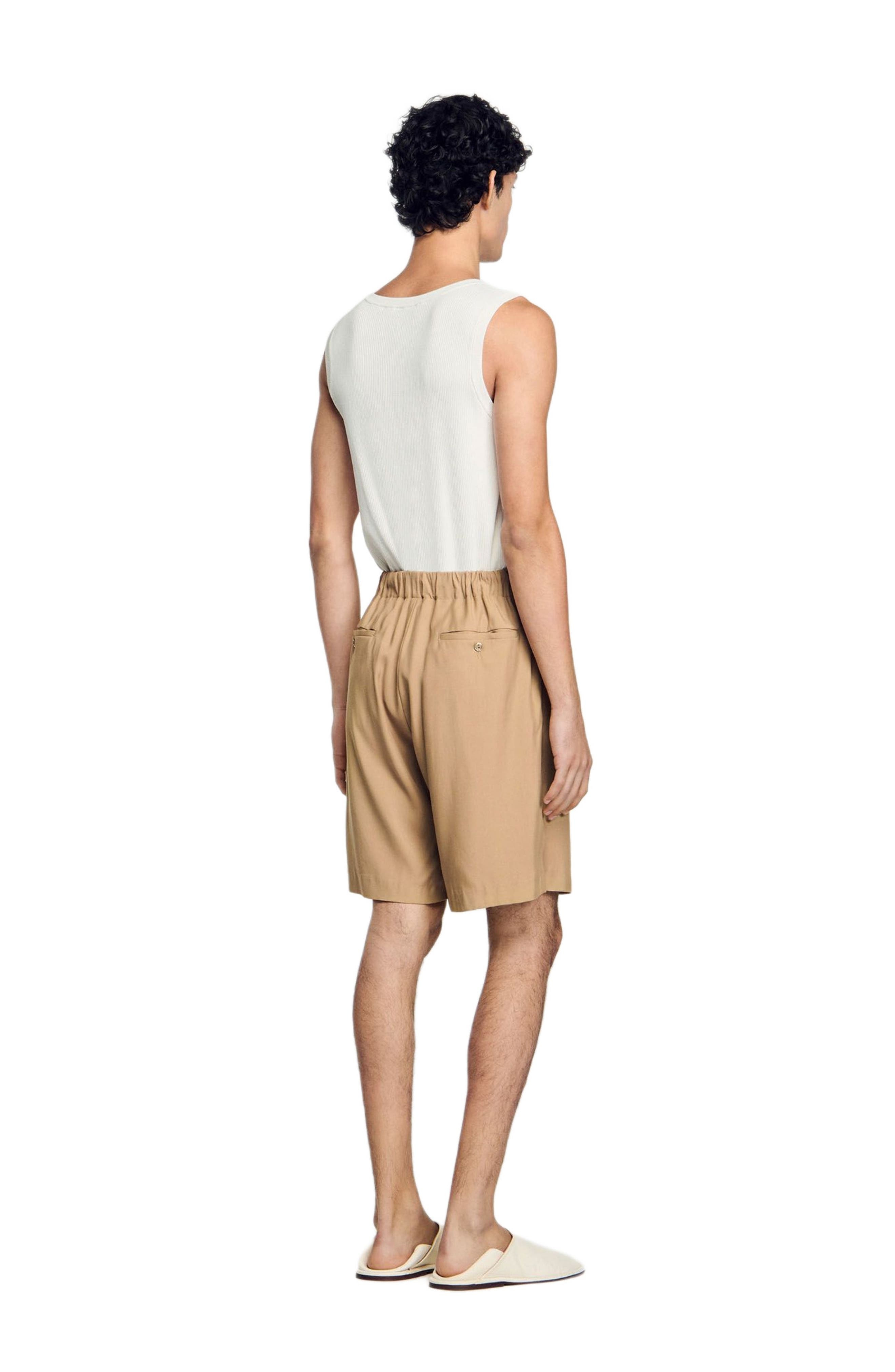 SANDRO Floaty Bermuda shorts in Nut at Nordstrom - 2
