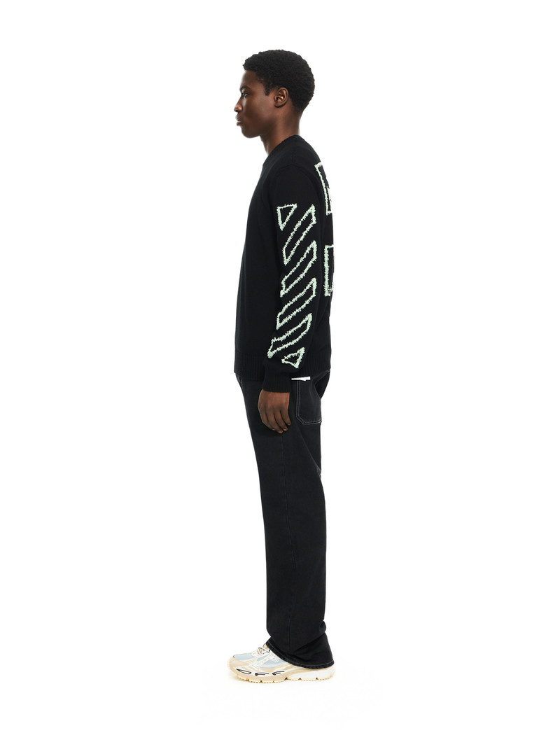 Off-White Diag Arr Fuzzy Knit Crewneck outlook